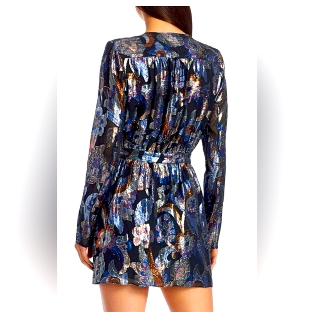 Ramy Brook Metallic Lurex Jacquard Shaina Dress 2 Long